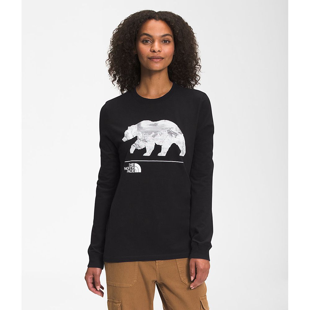 The North Face Long Sleeve Womens Australia - The North Face Bearscape 2.0 Black / Grey (WXY-506127)